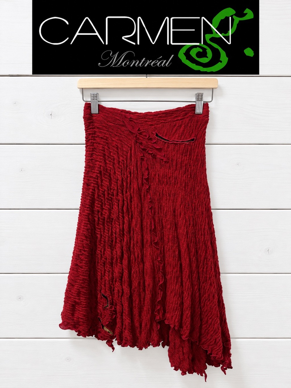 Carmen G Montréal Asymmetrical Textured Skirt – Estimated S